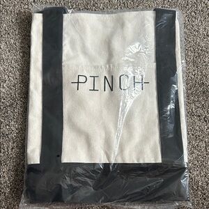 Pinch Cream and Black Canvas Tote